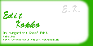 edit kopko business card