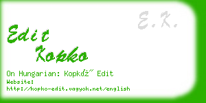 edit kopko business card
